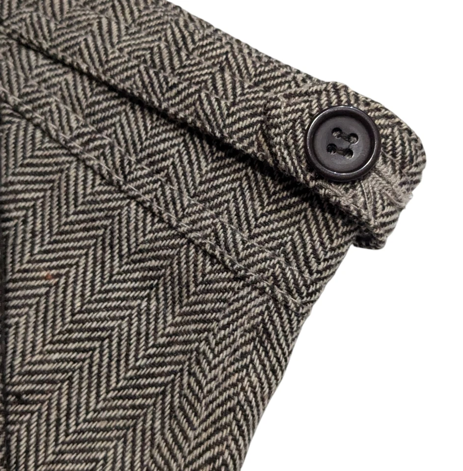 Minifalda de Colección Y2K Mudd Jeans Tweed Lana Espiga Talla 7 Dark Academia Foto 4 de 4