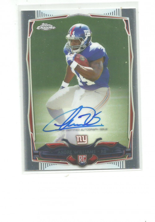 2014 TOPPS CHROME ROOKIE AUTOGRAPHS #154 ANDRE WILLIAMS   F108+