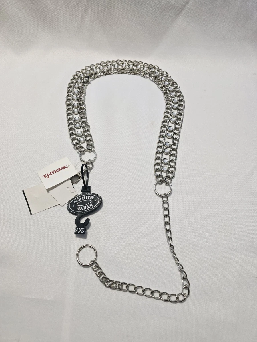 Steve Madden silver chain metal rhinestone belt Steve Madden | Accessories | Steve Madden Silver Chain Metal  main image 4
