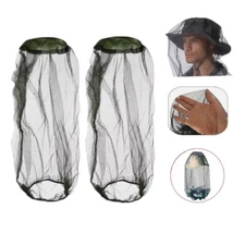 2Pcs Anti-Mosquito Bug Bee Insect Head Net Hat Cap Sun Protection Fishing Hiking