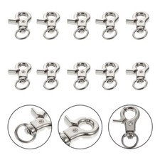 10pcs Birds Cage Metal Hook Clips Pet Parrot Birdcage Anti-Escape Door Buckles