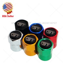 Hex Mustang Gt Logo Emblem Car Wheels Tire Air Valve Caps Stem Dust Cover Sport