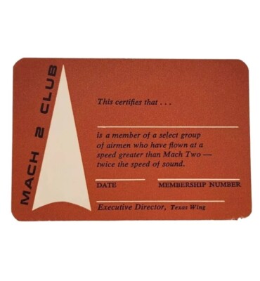 Wife's  M-2 Club Card Was Sponsored By General Dynamics Of Fort Worth Texas VTG