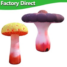 Outdoor Garden Decor Giant LED Inflatable Mushroom W/ Printing Pattern Mushroom