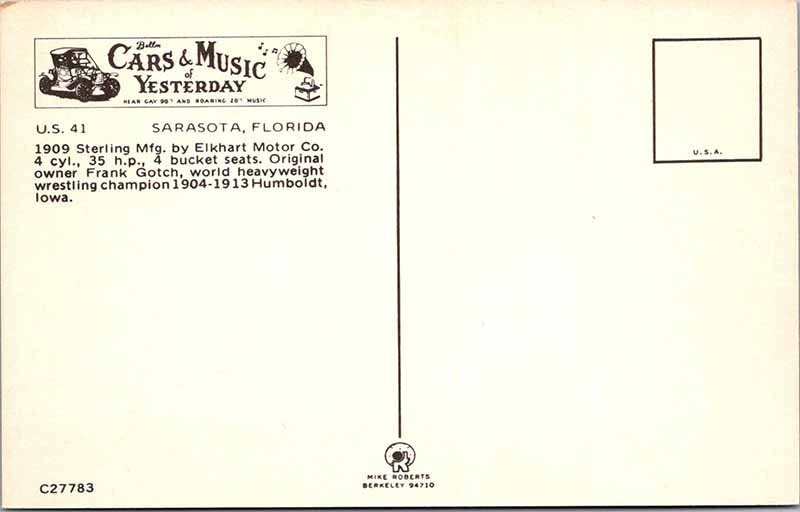 Postcard HISTORICAL SCENE Sarasota Florida FL 10/11 AN7841 eBay