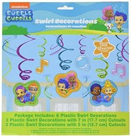 Bubble Guppies Foil Swirl Hanging Decorations (each) Bubble Guppies Foil Swirl Hanging Decorations (each)