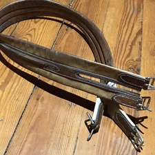 Beval England 52 in Padded Panel Overlay Girth - Double Elastic Browns m