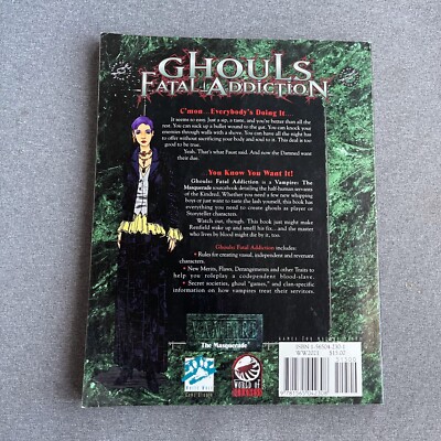 WHITE WOLF GHOULS FATAL ADDICTION MASQUERADE RPG SC BOOK GAME