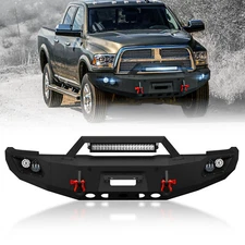 Front Bumper W/ License Plate Bracket For 2010-2018 Dodge Ram 2500 3500 Off-Road