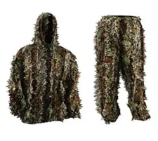 Men's 3D Camo Hunting Suit W/ Leafy Sniper Design Lightweight Hooded Jacket NEW