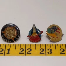 NASA Space Shuttle Columbia Mission Lapel Pins Set of 3 Astronaut Collectibles