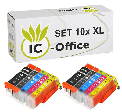 10 Patronen PGI550 CLI551 Farbe ink PIXMA MX925 MG5450 MG5550 MG6350 MG6450