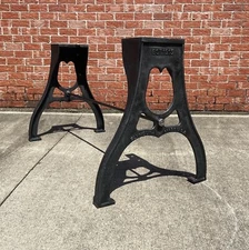28” Cast Iron Dining Table Legs, Desk Base, Industrial design, Trestle