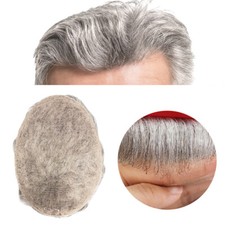 French Lace Front Mens Toupee Bleached Hairpieces Human Hair Replacement System
