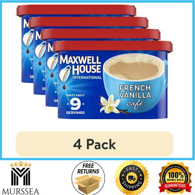 Maxwell House International French Vanilla Cafe Beverage Mix, 8.4 oz. 4 Pack