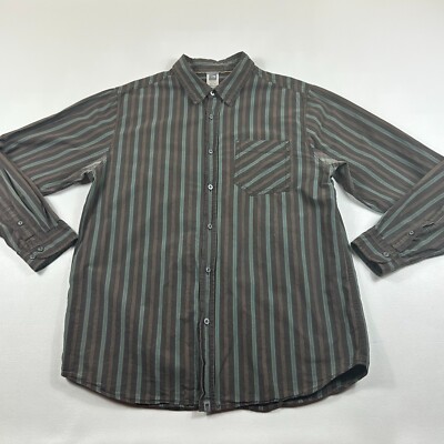 The North Face Shirt Men Extra Large Button Up Striped Long Sleeve Pocket