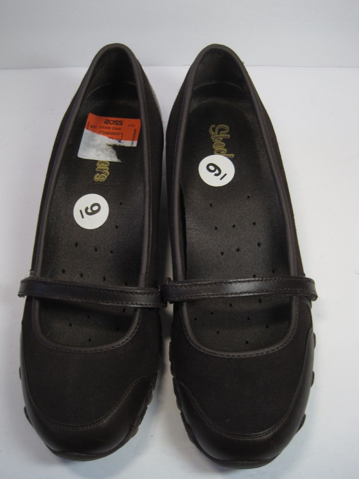 Skechers Mary Jane Sassies Women's 9 Brown Leather Shoes eBay