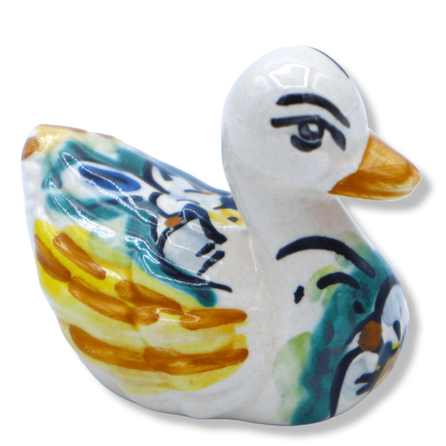 Oie en Céramique de Caltagirone, Decors & Couleurs Assorties, H 5 CM L X Env - Photo 1 sur 5