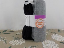 Wonder Nation 2 Pair Girls Tights Size 18-36 Months Brand New