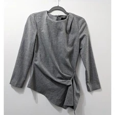 ZARA WOMAN Wool Top with Gathered Side Women's Size Small