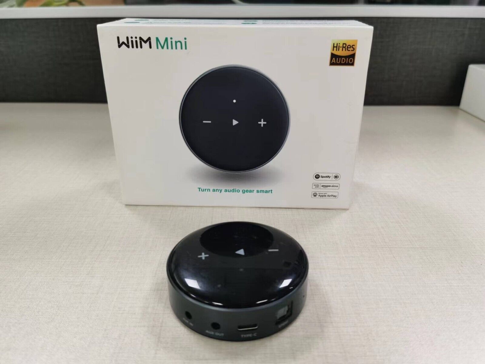 Wiim Mini WIFI2.4/5G&Bluetooth 5.2 HiFi Preamplifier DLNA For Airplay2  Audio Music Adapter Multi Room Streams Intelligent Voice