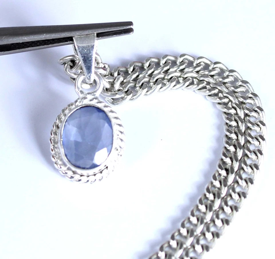 Colgante 5,45 quilates azul natural Maxixe berilo 9 x 6 mm gemas ovaladas certificado ver video Foto 2 de 4