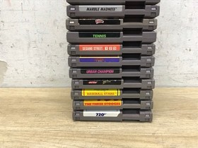 Nintendo NES 14 Game Lot Hockey, Taboo, Baseball, Three Stooges Etc
