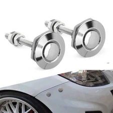 2pcs Push Button Quick Release Hood Bonnet Pins Lock Clip Auto Car Bumper Latch