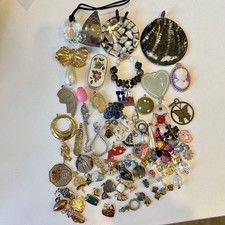 LOT Vintage Pendants (no chains), 80 pieces 1980s-2000s Resale Craft Repurpose