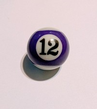 Replacement Mini Pool Ball #12 Purple 1-1/4" Diameter Miniature Billiard