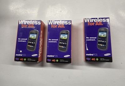 Lot Of 3 Samsung Galaxy Exhibit SGH-T599N MetroPCS   Parts Only Untested  No Bat