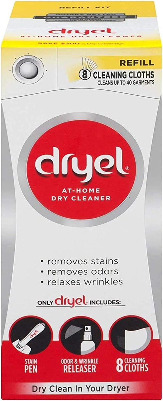 Dryel At-Home Dry Cleaner Refill Kit, Gentle Laundry Care for Special Fabrics an