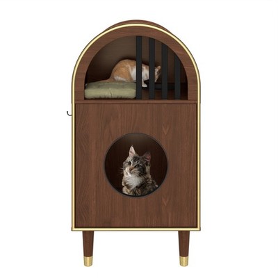 Cat Litter Box Enclosure , 2-in-1 Condo Cat Bed, Cat Shelter Furniture Cat House