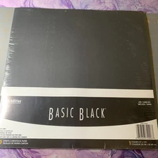 Paperbilities 12x12 Basic Black Color Paper 20 Sheets Scrapbook Card
