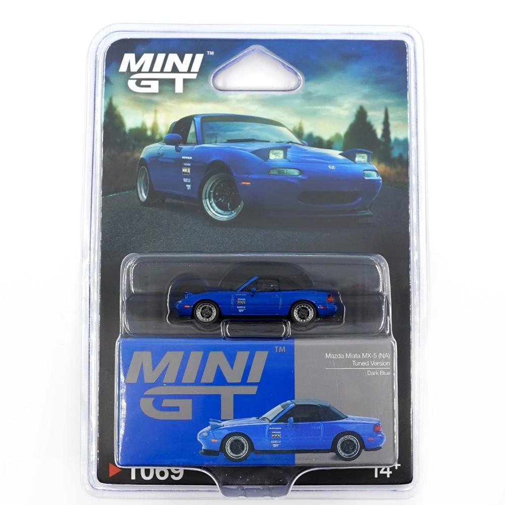 MINI GT MAZDA MIATA MX-5 (NA) TUNED VERSION 1/64 DIECAST DARK BLUE