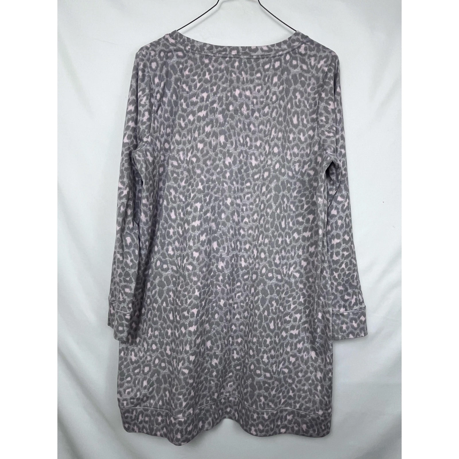 Abito donna Kate Spade Med rosa grigio stampa leopardata manica lunga in maglia