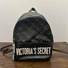 Victoria's Secret Black & White Monogram Small City Backpack