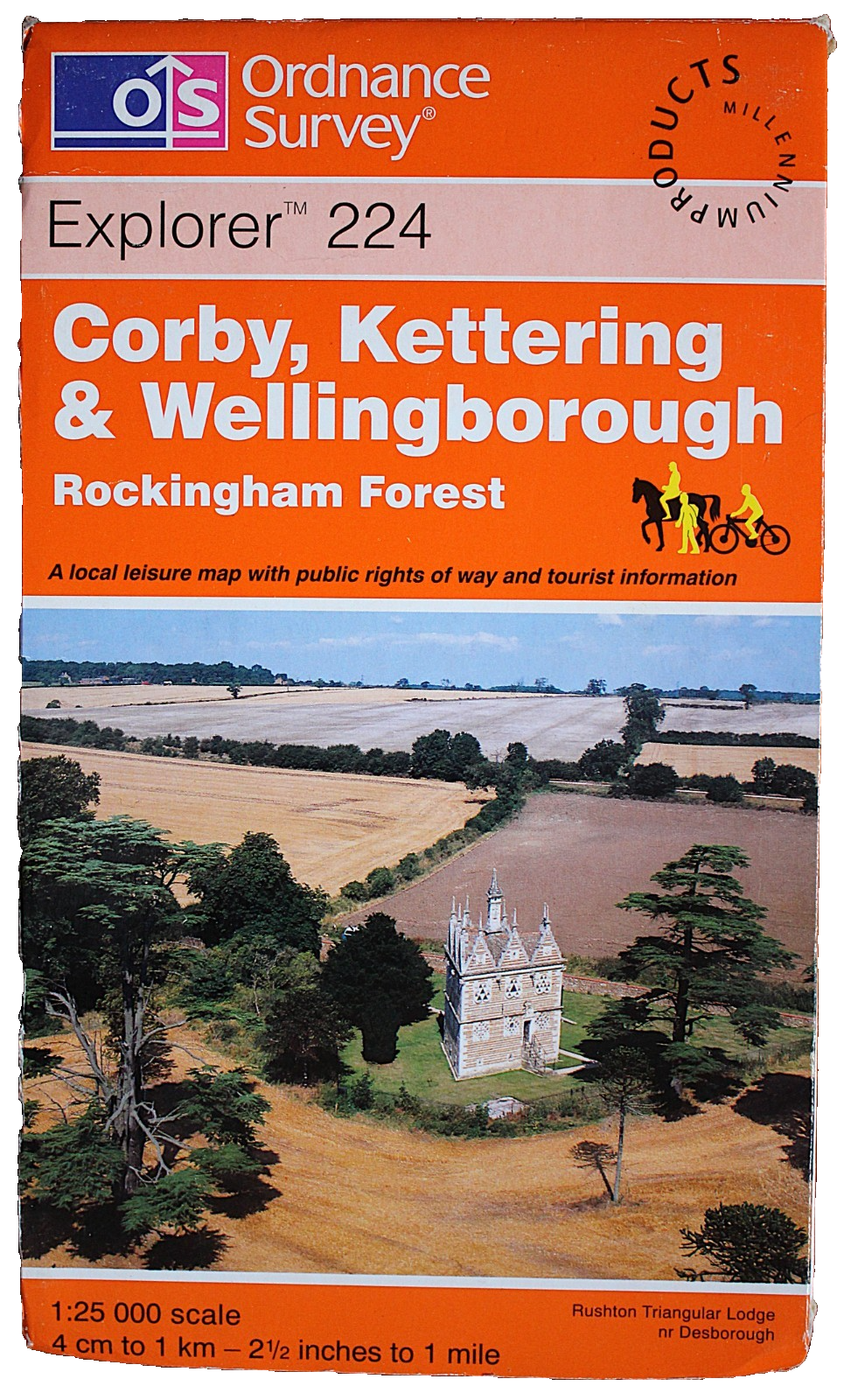 Ordnance Survey Explorer 224 Corby Kettering & Wellingborough Rockingham Forest