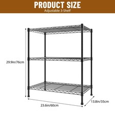3 4 5 Tier Wire Shelving Unit Adjustable Heavy Duty Metal Organizer Storage Rack