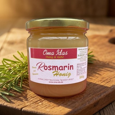 Rosmarinhonig 500g Rosmarin Honig aus Spanien Reiner Naturhonig Bienenhonig