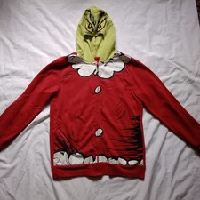 The Grinch Dr Seuss Enterprises, LP Jacket Youth LG Red Green White
