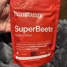 Humann SuperBeets Heart Chews, Pomegranate Berry Flavor, 60 Count