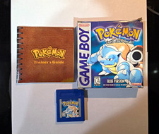 Nintendo Game Boy Pokemon Blue Version w/ Box Trainer's Guide