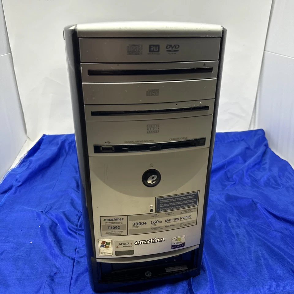eMachines T3092 Desktop Tower AMD Athlon 1.3GHz Windows XP 512MB Ram 160GB HDD - Image 3 of 4