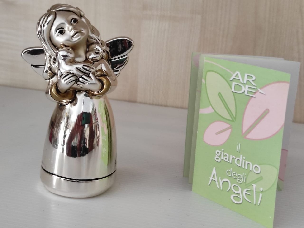 Arde Angelo Della Pace Laminato Argento 12 cm