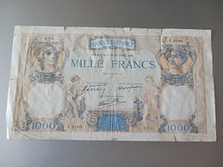 GRAND BILLET DE 1000F 1940