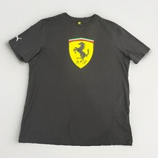 Scuderia Ferrari T-Shirt Puma F1 Scudetto Shield Logo Men  s Large Black