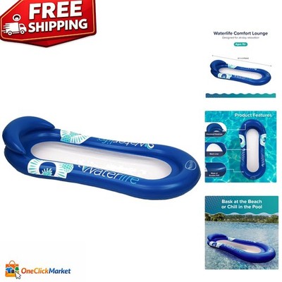 Aqua Luxury Pool Lounge   Extra Large Inflatable Float with Headrest & Cupholder