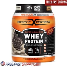 Whey Protein Powder Cookies N Creme 60g Protein 12g BCAAs Recovery Supplement US