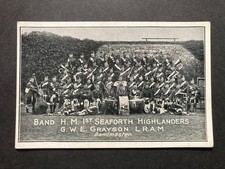 Band of H.M. 1st Seaforth Highlanders Vintage WW1 Postcard O19
